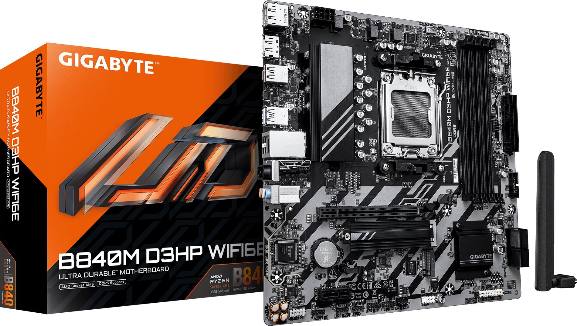 GIGABYTE B840M D3HP WIFI6E AMD B840 AM5 micro ATX