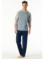 Piżamy męskie - Schiesser Piżama w kolorze granatowo-błękitnym - miniaturka - grafika 1