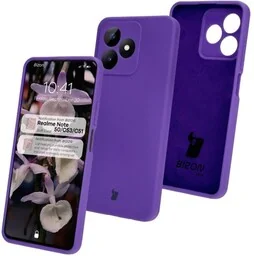 Bizon Silikonowe etui Soft Case do Realme Note 50 / Realme C53 / C51, fioletowe - Etui i futerały do telefonów - miniaturka - grafika 1