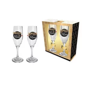 Fl1 KIELISZKI ZGRANY DUET 2SZT 170ML &amp;quot;DRUGA POŁOWA/LEPSZA POŁOWA&amp;quot TUŁ 3PT-KPL-K2/0170_DP - Kieliszki - miniaturka - grafika 1