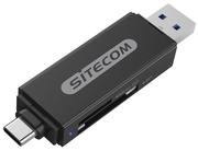 Czytniki kart pamięci - Sitecom Czytnik kart SITECOM MD-067 2w1 - miniaturka - grafika 1