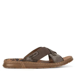 Klapki Rieker 21252-25 Brązowy - Klapki i japonki męskie - miniaturka - grafika 1