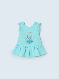 Mayoral Sukienka codzienna 1823 Niebieski Regular Fit - Sukienki i spódniczki dla dziewczynek - miniaturka - grafika 1