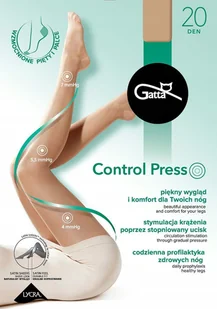 Rajstopy Kompresyjne Zdrowotne Gatta Control Press 20 Den Golden 5 Xl - Rajstopy - miniaturka - grafika 1