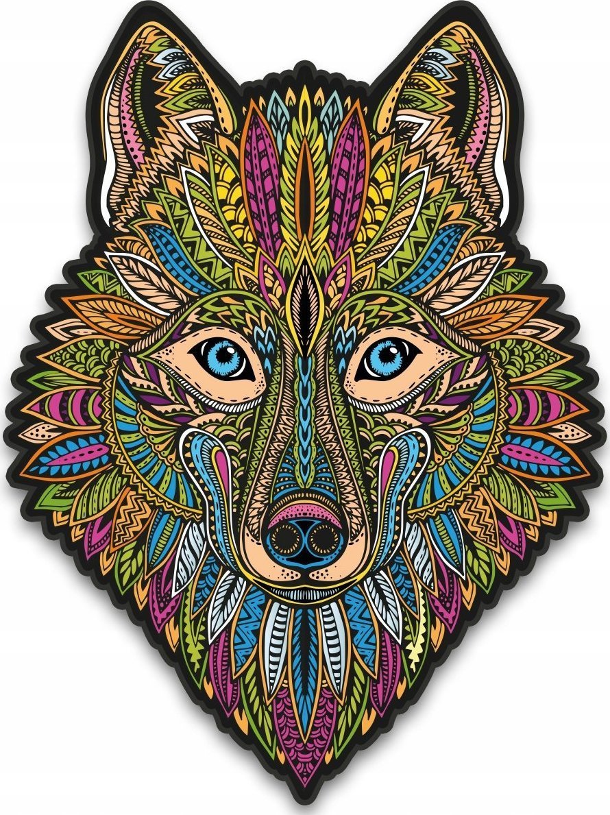 WOOD YOU DO PUZZLE DUŻY zdeterminowany wilk 140 puzzli