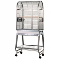 Klatki i wyposażenie dla ptaków - AK for Pets Strong Klatka dla papug Villa Nora, szara, 67,7x51,5x154 cm, 93083 - miniaturka - grafika 1