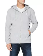 Bluzy męskie - Lee Męska bluza z kapturem Basic Zip Through, Grey Mele., 3XL - miniaturka - grafika 1