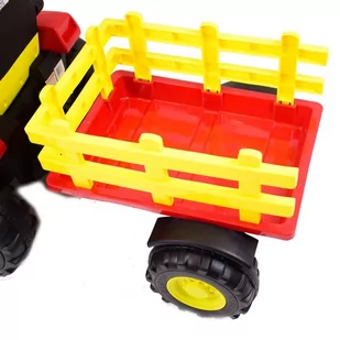 Mega Traktor Na Akumulator Z Przyczepą Czerwony /hl3388 - Pojazdy elektryczne dla dzieci - miniaturka - grafika 15
