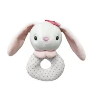 Grzechotki dla dzieci - Tulilo, Grzechotka Króliczek Z Kokardką, Biało-różowa, 18 Cm - miniaturka - grafika 1