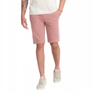 Spodenki męskie - Szorty męskie dresowe 100% bawełna BASIC ciemnoróżowe OM-SRBS-0149 V4 r XXL - miniaturka - grafika 1