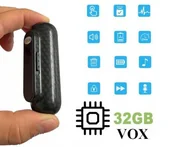 Podsłuchy - LX Profesjonalny Dyktafon / Podsłuch Nagrywający (20-DNI PRACY!) - Poj. 32GB/400h + Magnes + Słuchawki. - miniaturka - grafika 1