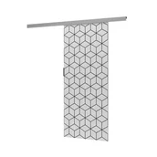 Drzwi wewnętrzne - Drzwi Przesuwne Luca Heksagon Naścienne Biel - miniaturka - grafika 1