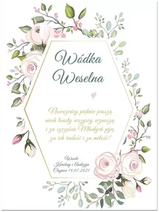 Etykiety personalizowane na butelkę z Wódką Weselną - 9 szt. - Wesele i ślub - miniaturka - grafika 1