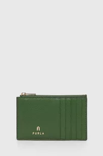 Furla portfel skórzany damski kolor zielony - Portfele - miniaturka - grafika 1