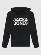 Bluzy dla chłopców - Jack&Jones Junior Bluza Corp Logo 12152841 Czarny Regular Fit - miniaturka - grafika 1