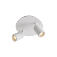 Lampy sufitowe - QAZQA Nowoczesny reflektor łazienkowy biały 2-punktowy IP44 - Ducha - miniaturka - grafika 1