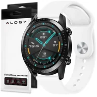 Akcesoria do smartwatchy - Pasek uniwersalny Sportowy Alogy Strap do smartwatcha 20mm White - miniaturka - grafika 1