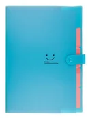 Teczki i skoroszyty - Teczka plastikowa A4 z 5 przegródkami niebieska - miniaturka - grafika 1