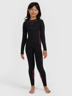 Piżamy dla dziewczynek - Dziewczęca bielizna termoaktywna komplet 4F 4FJRAW25USEAF263 - czarna - 4F JUNIOR - miniaturka - grafika 1