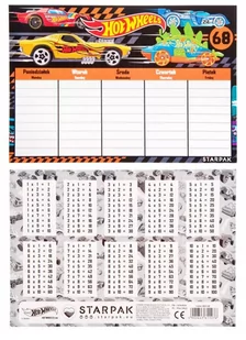 Starpak Plan Lekcji Hot Wheels Pb 25/750 - Szkolne artykuły papiernicze - miniaturka - grafika 1
