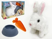 Zabawki interaktywne dla dzieci - KROLIK B/O AKC 30X19X9 BIA PLX WB Madej - miniaturka - grafika 1