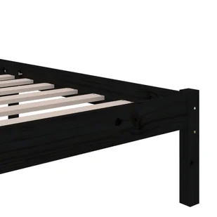 Lumarko Rama łóżka, czarna, lite drewno, 100 x 200 cm - Łóżka Lumarko Rama łóżka, czarna, lite drewno, 100 x 200 cm - Łóżka - miniaturka - grafika 8