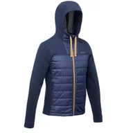 Odzież trekkingowa męska - Bluza turystyczna męska z kapturem Quechua NH100 hybrydowa - miniaturka - grafika 1
