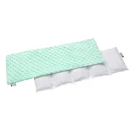 Termofory - MEDI PARTNERS Termofor z pestek wiśni 5 komorowy Minky 20x60 cm Miętowy - >>> DARMOWA od 99zł <<<- - miniaturka - grafika 1