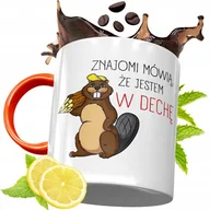 Kubki - KUBEK POMARAŃCZOWY DLA STOLARZA CIEŚLI PREZENT z Nadrukiem ze Zdjęciem + Opakowanie na prezent (wzór 02) - miniaturka - grafika 1