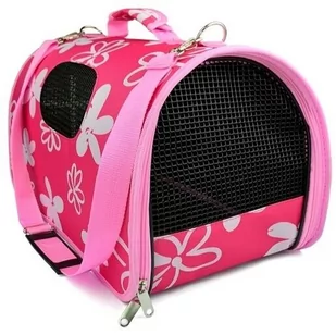 Hilton TORBA TRANSPORTOWA RÓŻOWA KWIATY 43X24X26CM DLA KOTA/PSA 103-400033-16 - Transportery dla kotów - miniaturka - grafika 1