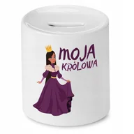 Skarbonki - SKARBONKA DLA DZIEWCZYNY MOJA KRÓLOWA PREZENT z Nadrukiem ze Zdjęciem - miniaturka - grafika 1
