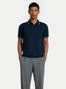 Selected Homme Polo 16095852 Granatowy Slim Fit - Koszulki męskie - miniaturka - grafika 1