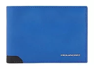 Portfele - PIQUADRO Alvar Męski skórzany portfel z portmonetka, niebieski, Taglia Unica, Współczesny - miniaturka - grafika 1