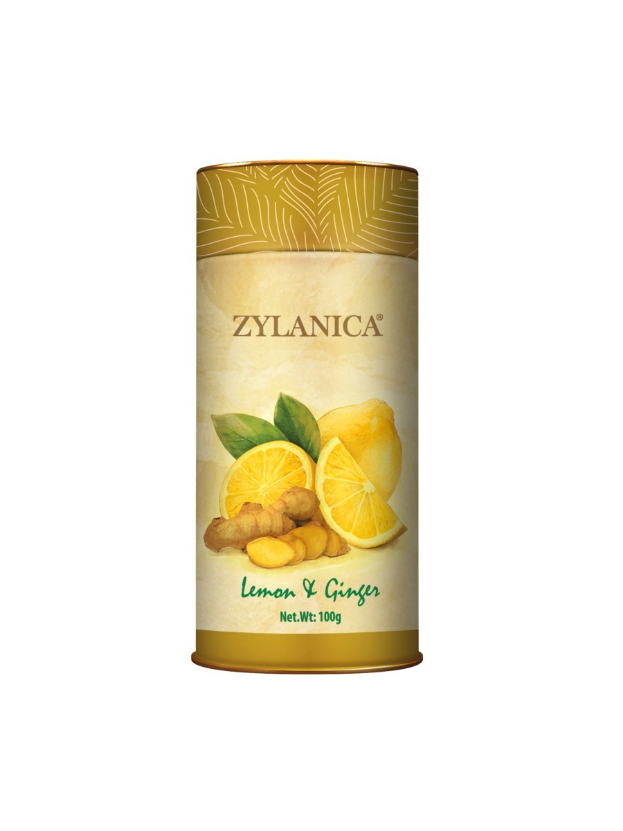 Zielona Herbata Cejlońska ZYLANICA LEMON & GINGER CYTRYNA IMBIR liściasta 100g