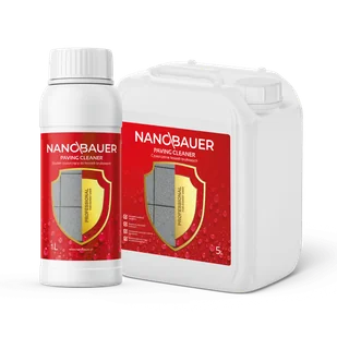 Czyszczenie bruku, betonu i kostki brukowej preparat - NANOBAUER® PAVING CLEANER - Kleje i inne preparaty budowlane - miniaturka - grafika 1