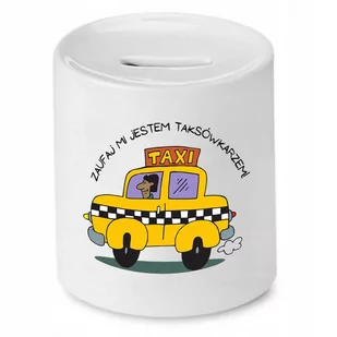 SKARBONKA DLA TAKSÓWKARZA ZAUFAJ MI JESTEM z Nadrukiem ze Zdjęciem - Skarbonki - miniaturka - grafika 1