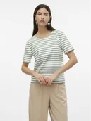 Koszulki i topy damskie - Vero Moda T-Shirt Abby 10304716 Zielony Regular Fit - miniaturka - grafika 1