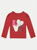 Bluzki damskie - Gap Bluzka 525362-08 Czerwony Regular Fit - miniaturka - grafika 1