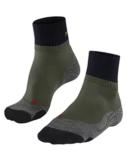 FALKE Mężczyźni Skarpety do wędrówek TK2 Explore Short M SSO Wełna Merynosa przeciw pęcherzom grube 1 Para, Zielony (Herb 7754), 44-45 - Skarpetki damskie - miniaturka - grafika 1