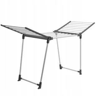 Składana suszarka na pranie wolnostojąca Egen, szara, 170 cm - Suszarki na ubrania Składana suszarka na pranie wolnostojąca Egen, szara, 170 cm - Suszarki na ubrania - miniaturka - grafika 1