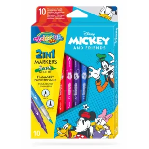 Patio Flamastry dwustronne Colorino Kids Mickey 10 szt. - Flamastry - miniaturka - grafika 1