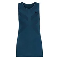 Koszulki i topy damskie - Odlo Damska koszulka Bl Top Crew Neck Singlet Kinship Light z AFFE, Blue Wing Teal Melange, L - miniaturka - grafika 1