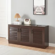 Szafki na buty - Szafka na buty 'Løten' 125x36x62cm z sześcioma półkami Wenge - miniaturka - grafika 1