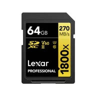 Karty pamięci - Lexar Pro 1800X Sdxc U3 (V60) Uhs-Ii R270/W180 64Gb - miniaturka - grafika 1