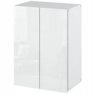 Szafki łazienkowe - Szafka Łazienkowa Wisząca Biała Połysk 40 CM Słupek Łazienkowy Nad Pralkę - miniaturka - grafika 1