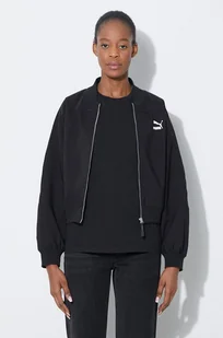 Puma kurtka bomber Classics Shiny Bomber damski kolor czarny przejściowa 623696 - Kurtki damskie - miniaturka - grafika 1