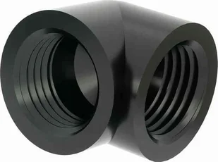 Barrow Barrow Adapter 90 Grad G1/4 Zoll IG auf G1/4 Zoll IG - schwarz - Chłodzenie wodne - miniaturka - grafika 1