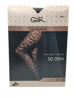 Rajstopy - Gatta Rajstopy Moments Fantasy Tights No30 50 DEN Rozmiar 2S Nero wzorzyste - miniaturka - grafika 1