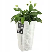 Meble modułowe i akcesoria - Doniczka Donica Z Wkładem Ogrodowa Biała 75Cm - miniaturka - grafika 1