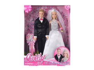 Lalka Anlily 29 CM W Sukni Ślubnej Z Mężem - Lalki dla dziewczynek - miniaturka - grafika 1